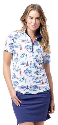 SanSoleil: Ladies UPF 50 SolCool Short Sleeve Mock - 900478