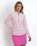 Fairway & Greene: Women's Cat Long Sleeve Zip Polo