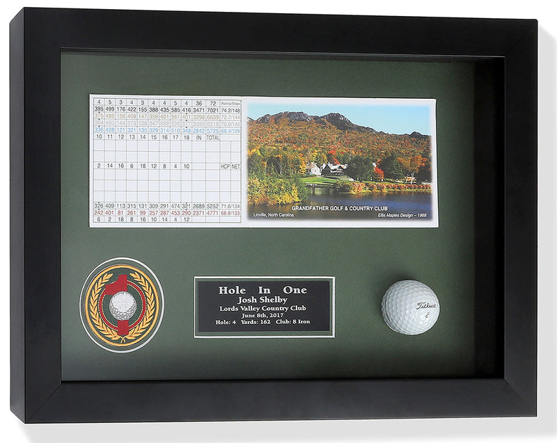 Eureka Golf: Hole-In-One Enclosed Horizontal Shadowbox