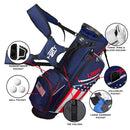 Hot-Z Golf: USA Flag Stand Bag - Red/White/Blue