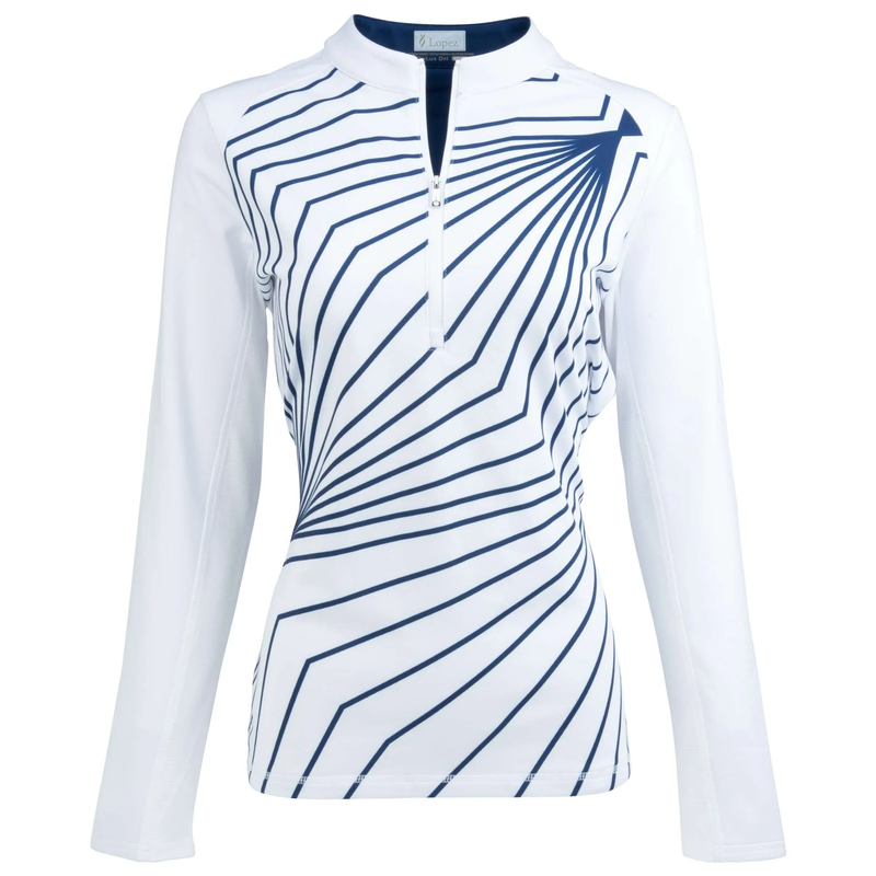 Nancy Lopez Golf: Women's 1/4 Zip Pullover - Fractal Blast