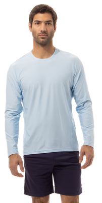 SanSoleil: Men's Solcool Long Sleeve Crew Neck w/ Mesh - 900825