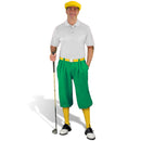 Golf Knickers: Men's Classic Golf Outfit - Lime & Yellow