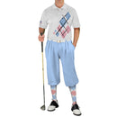 Golf Knickers: Mens Argyle Utopia Golf Shirt - TT: White/Pink/Light Blue Clothing