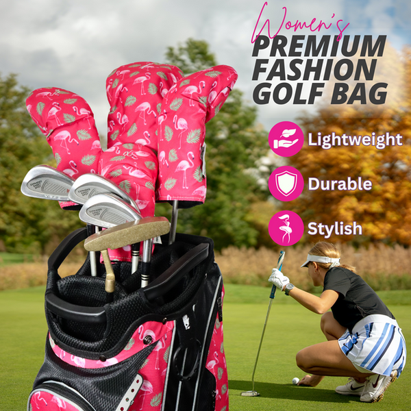 Ladies Pink Flamingos Skulls 14 Way Resort Collection Golf Cart
