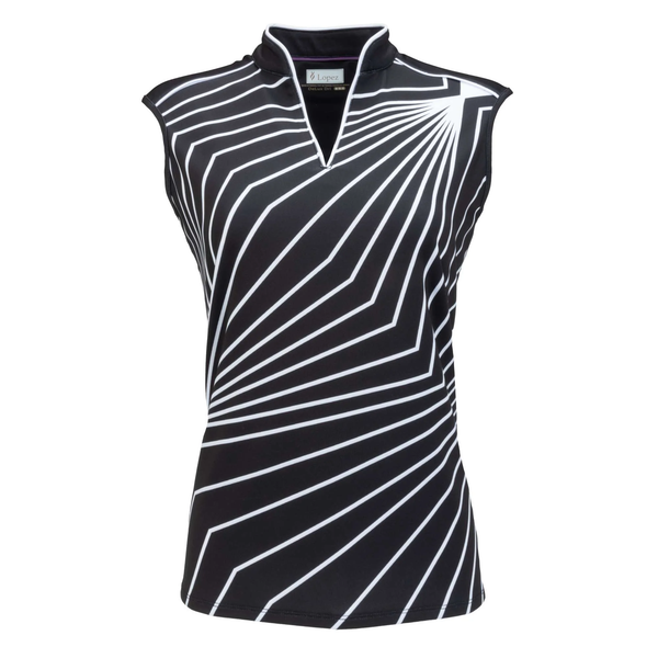 Nancy Lopez Golf: Women's Fractal Sleeveless Polo