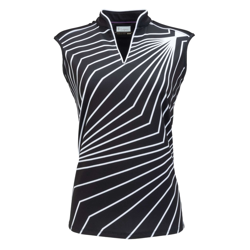 Nancy Lopez Golf: Women's Fractal Sleeveless Polo Plus