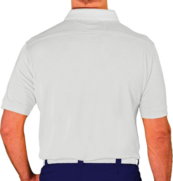 Golf Knickers: Mens Argyle Utopia Golf Shirt - FFFF: Navy/Taupe/White