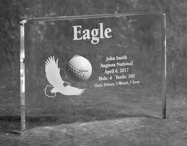 Eureka Golf: Eagle 7x10 Acrylic Crescent Award