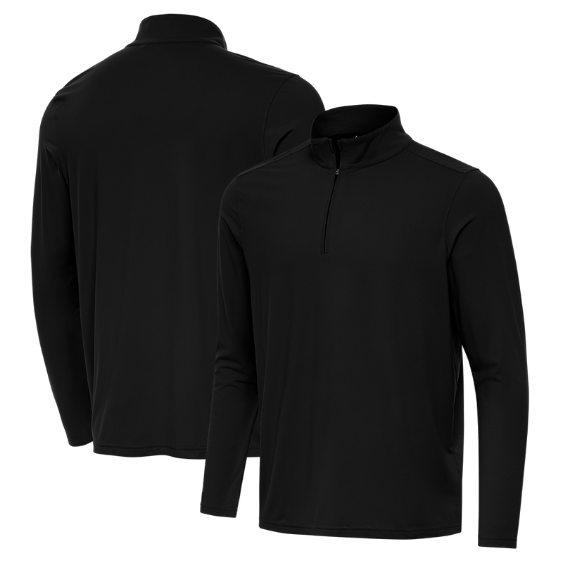 Antigua: Men's Essentials Intent 1/4 Zip Pullover -Black 105640