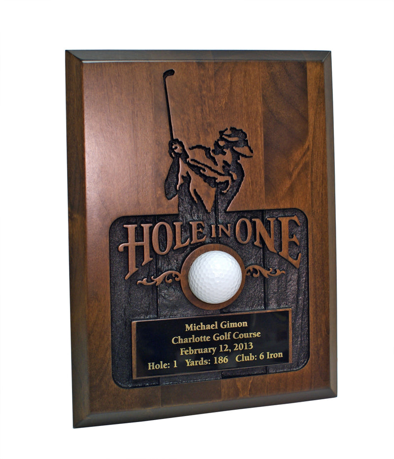 Eureka Golf: Sandblasted Hole-In-One Plaque