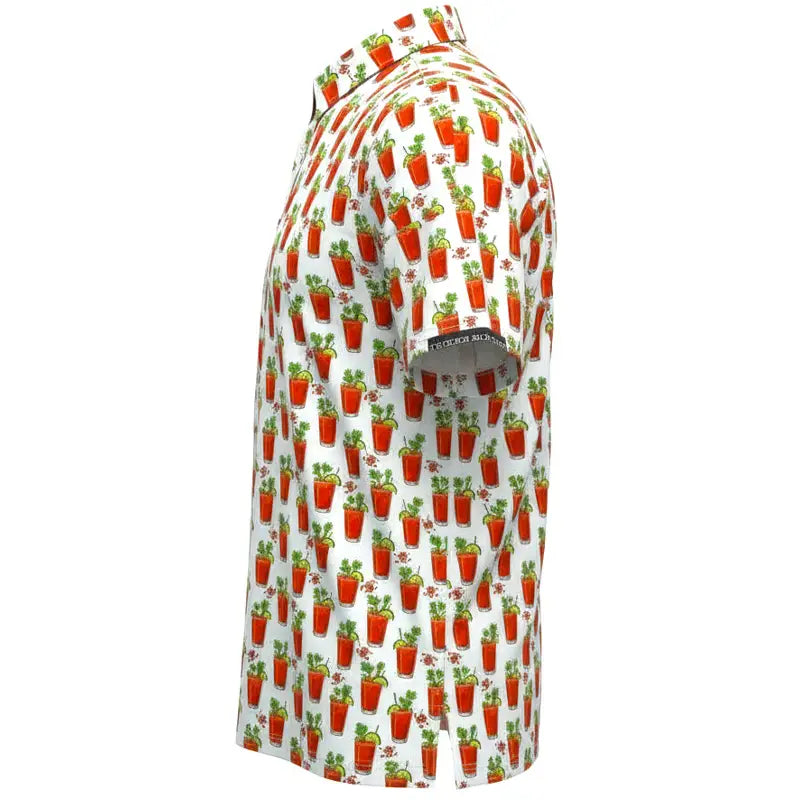 Tattoo Golf: Men's 19th Hole Cool-Stretch Performance Golf Shirt - Bloody Mary