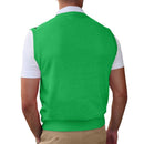 Golf Knickers: Men's Argyle Sweater Vest - Lime/Dk. Green/White Clothing