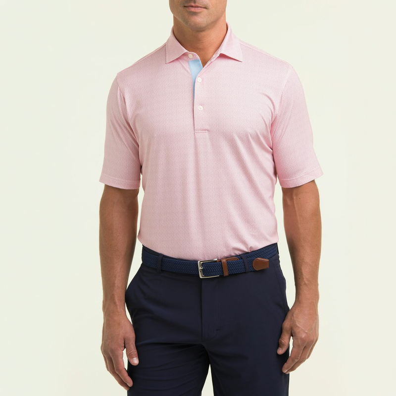 Fairway & Greene: Men's Art Deco Print Jersey Polo