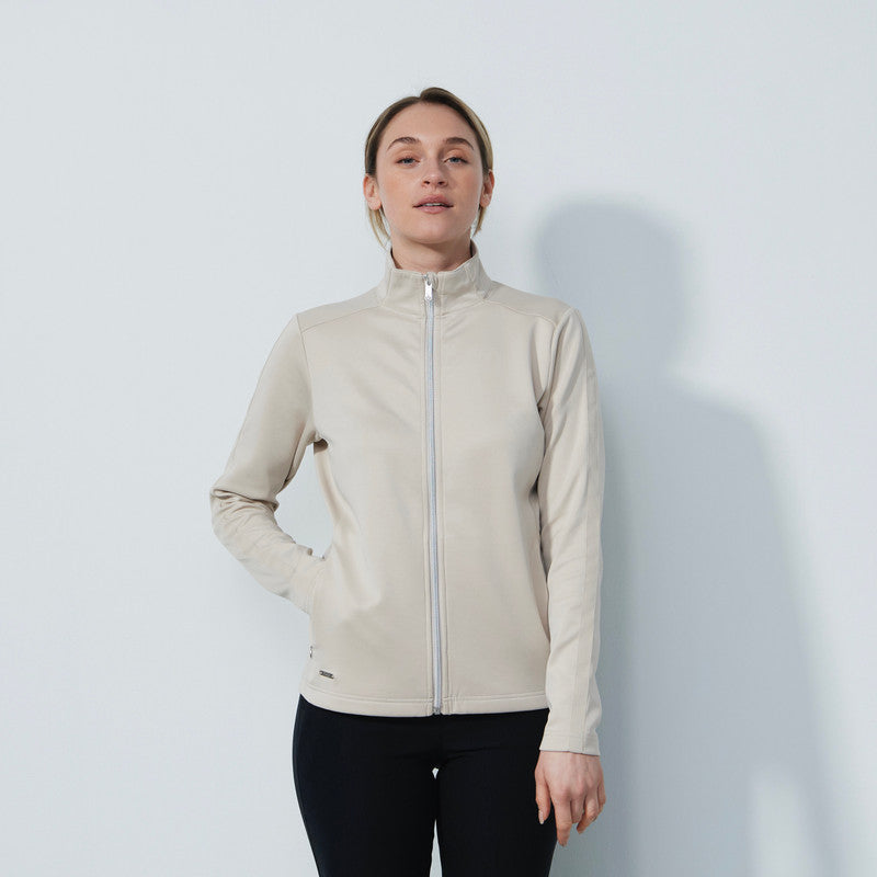 Daily Sports: Women's Cholet Full Zip Midlayer Long Sleeve Top - Raw Beige