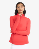 BloqUV: Women's UPF 50 Relaxed Mock Zip Top (3002) - Lava Red
