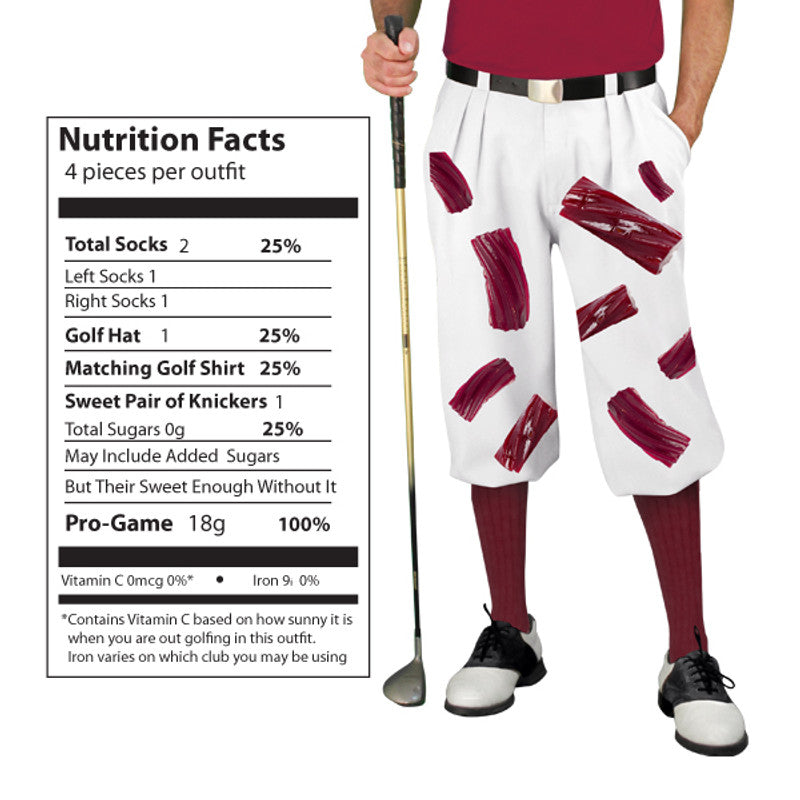 Golf Knickers: Mens Sknickers Knickers Outfit - Strawberry Licorice