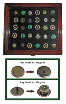 Eureka Golf: Golf Marker Magnet Display Cabinet - Cherry