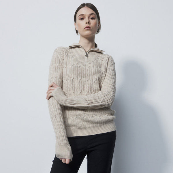 Daily Sports: Women's Olivet Cable Knit Pullover Lined - Raw