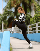 BloqUV x JANTZEN Collab: Women's UPF 50+ Everyday Crop Top (4015J) - Botanical Domino Clothing