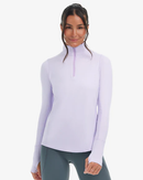 BloqUV: Women's UPF 50 Relaxed Mock Zip Top (3002) - Lavender