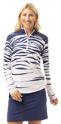 SanSoleil: Ladies UPF 50 SolCool Zip Mock - 900463