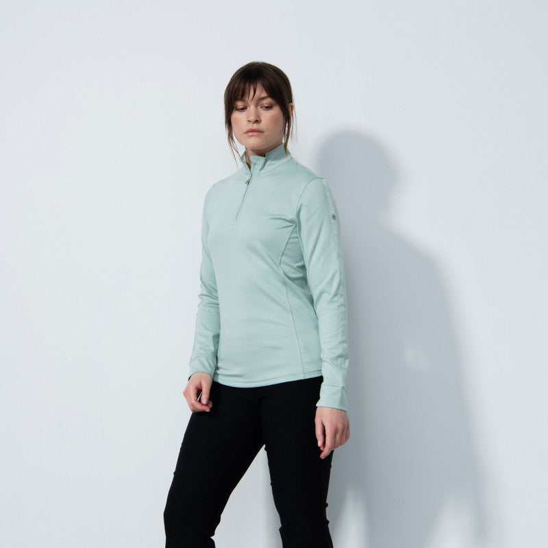 Daily Sports: Women's Anna Long Sleeve Half Neck Top - Foam Green