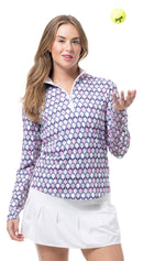 SanSoleil: Ladies UPF 50 SolCool Long Sleeve Zip Mock - 900463