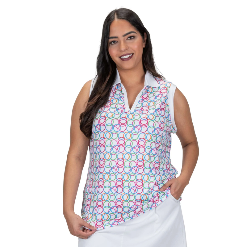 Nancy Lopez Golf: Women's Halo Sleeveless Polo Plus