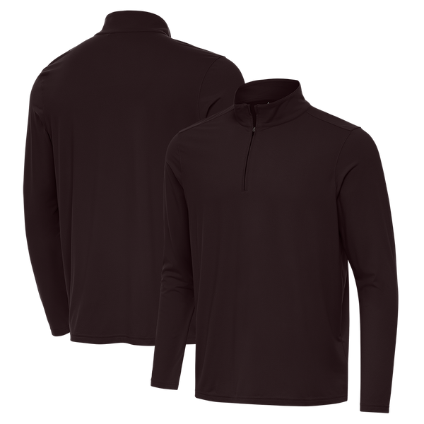 Antigua: Men's Essentials Intent 1/4 Zip Pullover - Brown 105640