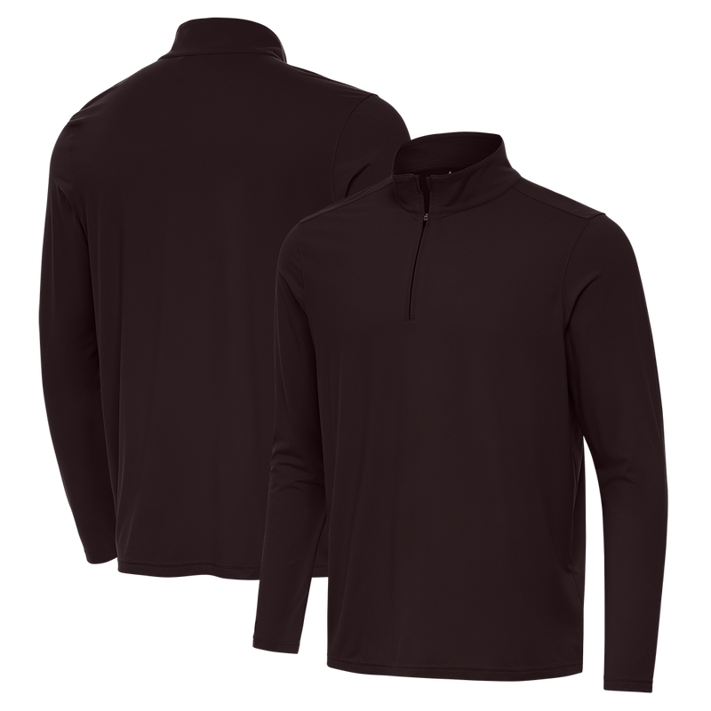 Antigua: Men's Essentials Intent 1/4 Zip Pullover - Brown 105640