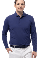 SanSoleil: Men's UPF 50 SolAir Long Sleeve Polo - 900841A Clothing