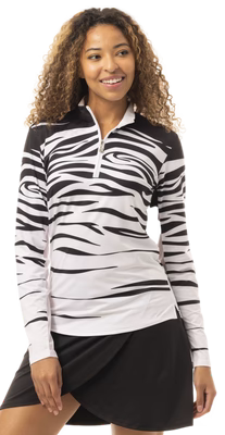 SanSoleil: Ladies UPF 50 SolCool Zip Mock - 900463