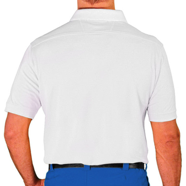 Golf Knickers: Mens Argyle Utopia Golf Shirt - GGGG: Black/Royal/White