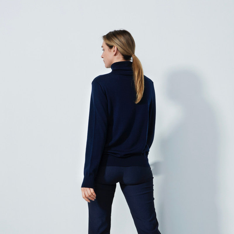 Daily Sports: Women's Boston Roll Neck Sweater - Marine Blue