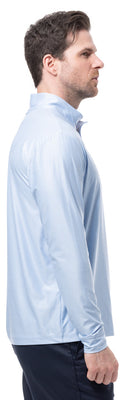 SanSoleil: Men's UPF 50 SolTek Ice Check 1/4 Zip Melange Mock - 900838P
