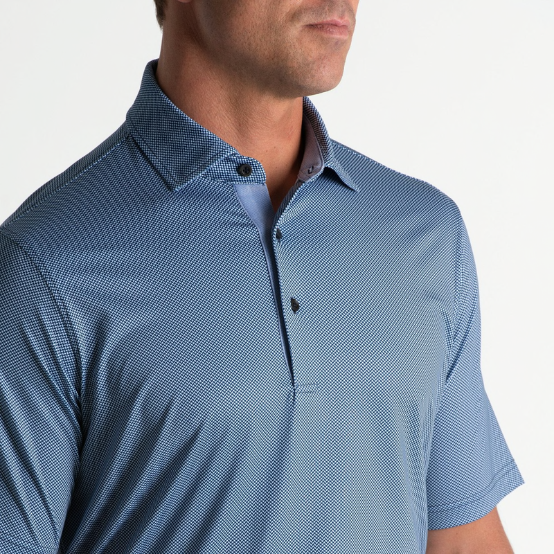 Fairway & Greene: Men's Bone Print Polo