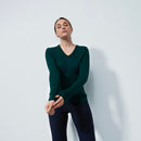 Daily Sports: Women's Madelene V-Neck Pullover - Nori Green Shirts & Tops
