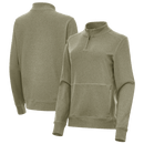 Antigua: Women's Essentials 1/4 Zip Fleece Pullover - Crush 105377 Clothing