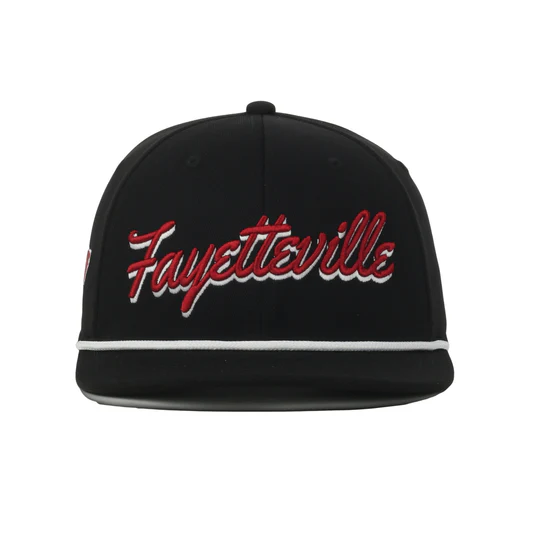 Caddie Uniform: SEC City Hats - Black Fayetteville Arkansas Razorbacks Ha