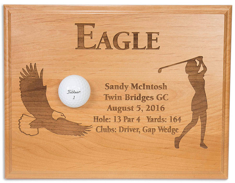 Eureka Golf: Eagle 12x9 Laser Etched Plaque