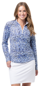 SanSoleil: Ladies UPF 50 SolCool Long Sleeve Zip Mock - 900463