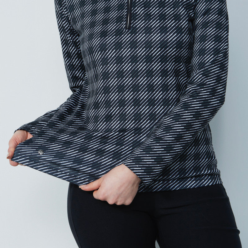 Daily Sports: Women's Barrie Printed Check Long Sleeve Polo Shirt