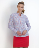 Fairway & Greene: Women's Cat Long Sleeve Zip Polo