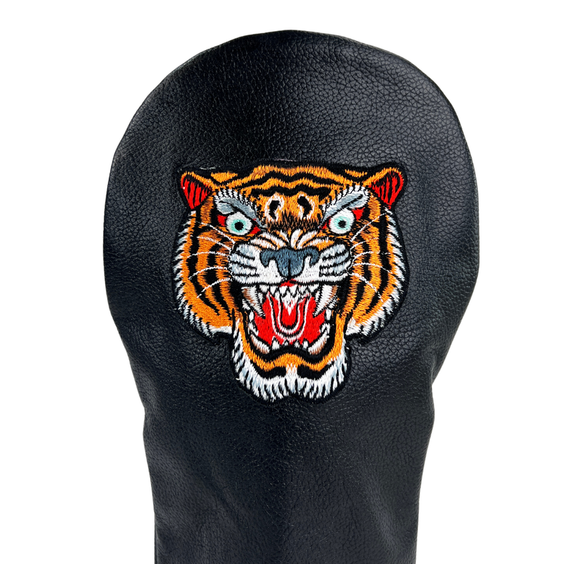 Sunfish: Hand Embroidered Leather Headcover (Driver, Fairway, Hybrid, or Set) - Tiger
