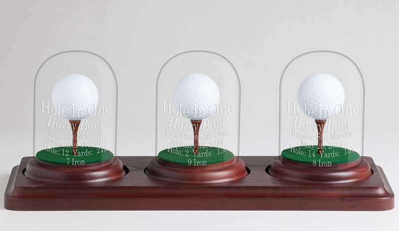 Eureka Golf: 3 Holes in One Glass Dome Display-BASE ONLY