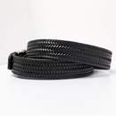 Nexbelt: Men's Braided Leather Golf Ratchet Belt - Black 1.38" [35MM]