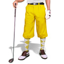 Golf Knickers: Mens 'Par 3' Microfiber Golf Knickers - Yellow