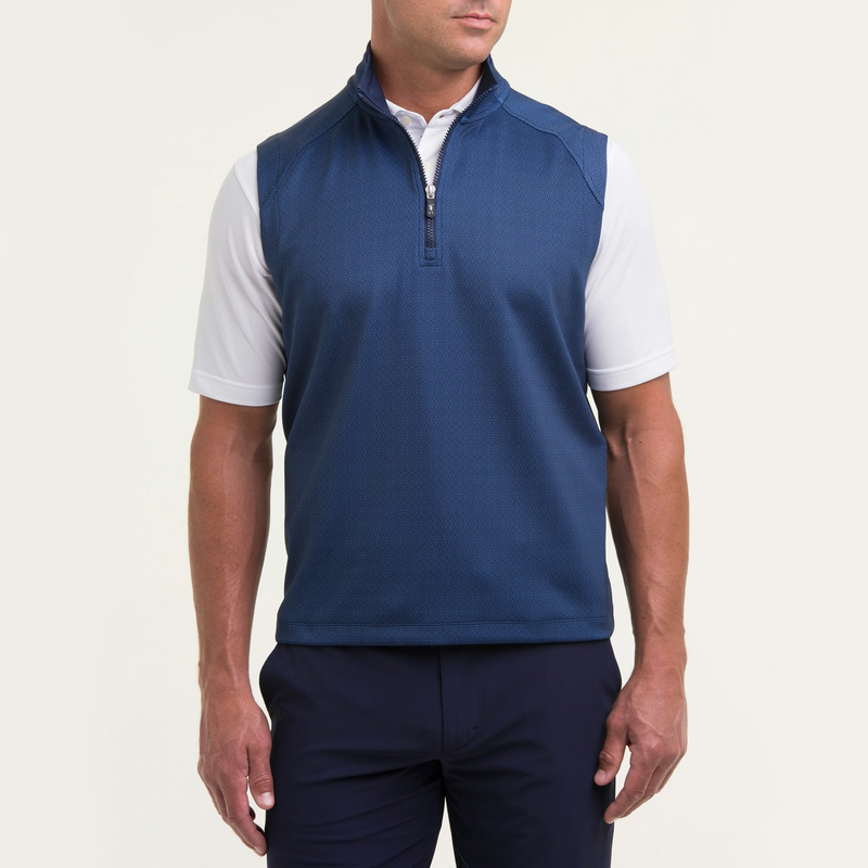 Fairway & Greene: Men's Art Deco Print 1/4 Zip Vest