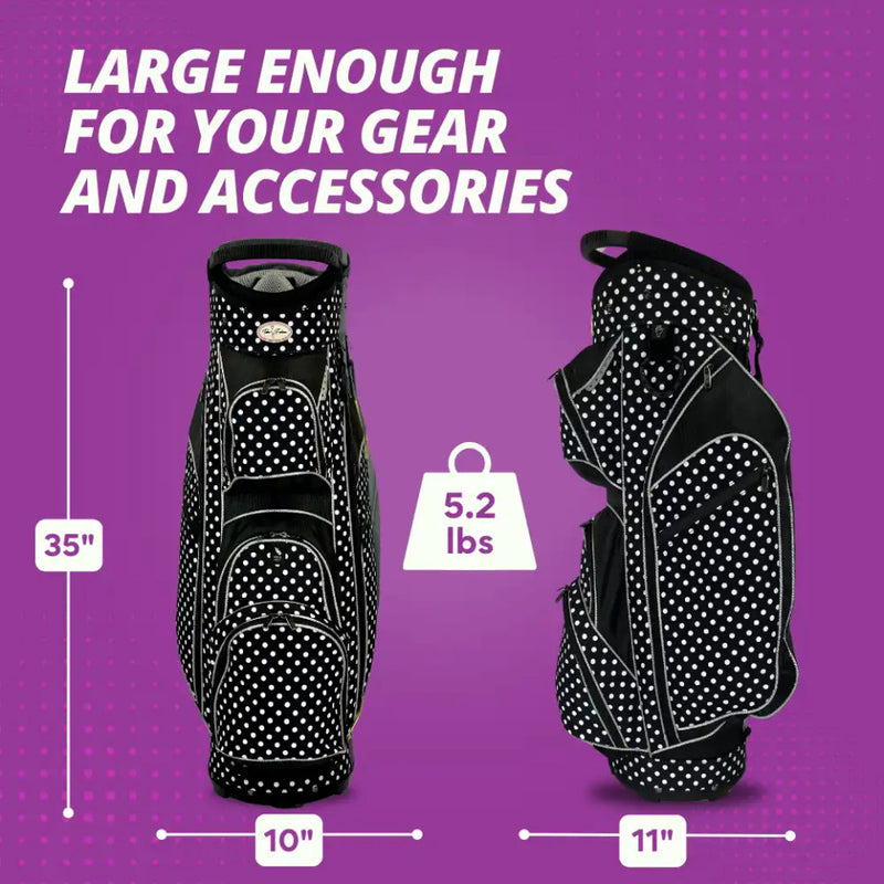 Taboo Fashions: Ladies 14 Way Designer Women's Golf Cart Bag with Cooler - City Lights